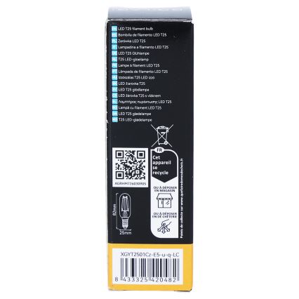 LED sijalica FILAMENT T25 E14/6W/230V 3000K - BRILAGI