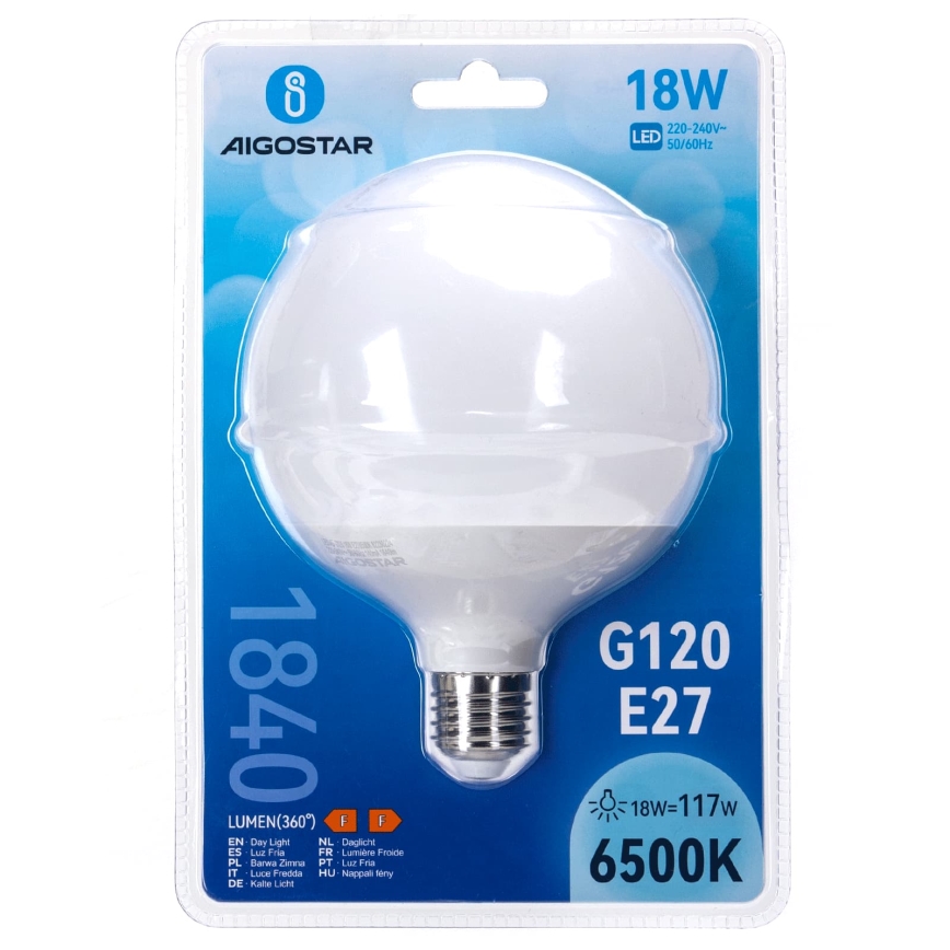 LED sijalica G120 E27/18W/230V 6500K - Aigostar
