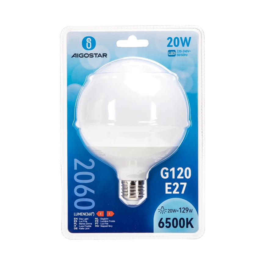 LED sijalica G120 E27/20W/230V 6500K - Aigostar