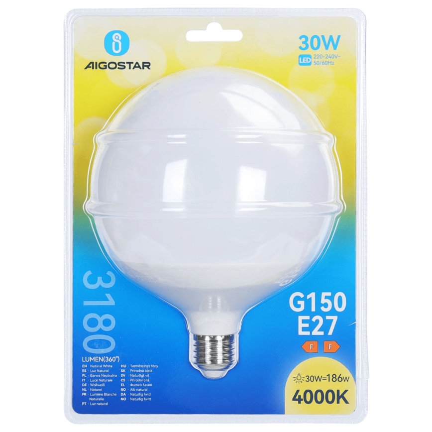 LED sijalica G150 E27/30W/230V 4000K - Aigostar