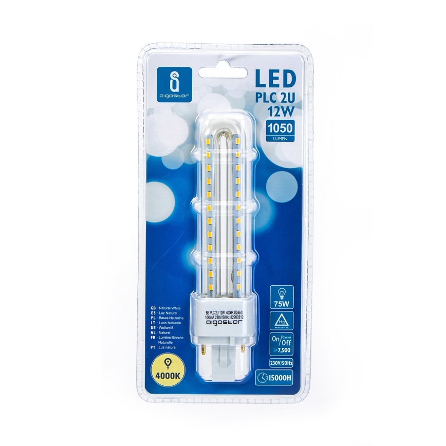 LED sijalica G24D-3/12W/230V 4000K - Aigostar