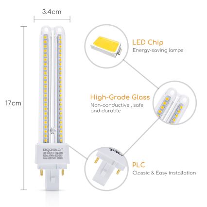 LED sijalica G24D-3/15W/230V 4000K - Aigostar