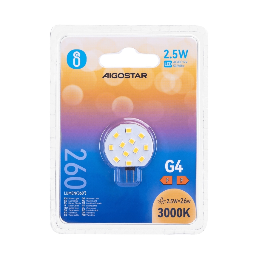 LED sijalica G4/2,5W/12V 3000K - Aigostar