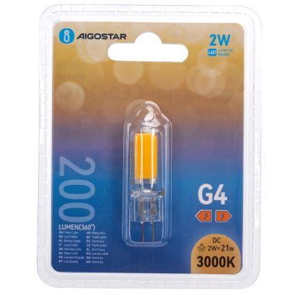 LED sijalica G4/2W/12V 3000K - Aigostar
