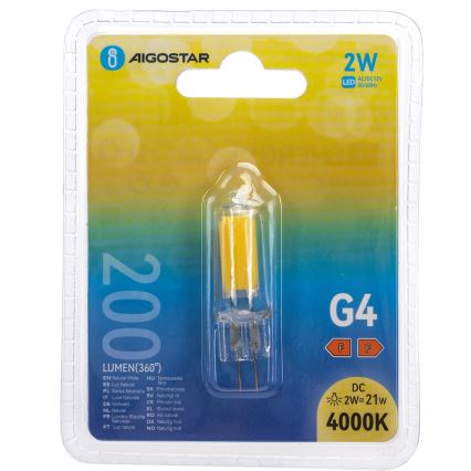 LED sijalica G4/2W/12V 4000K - Aigostar