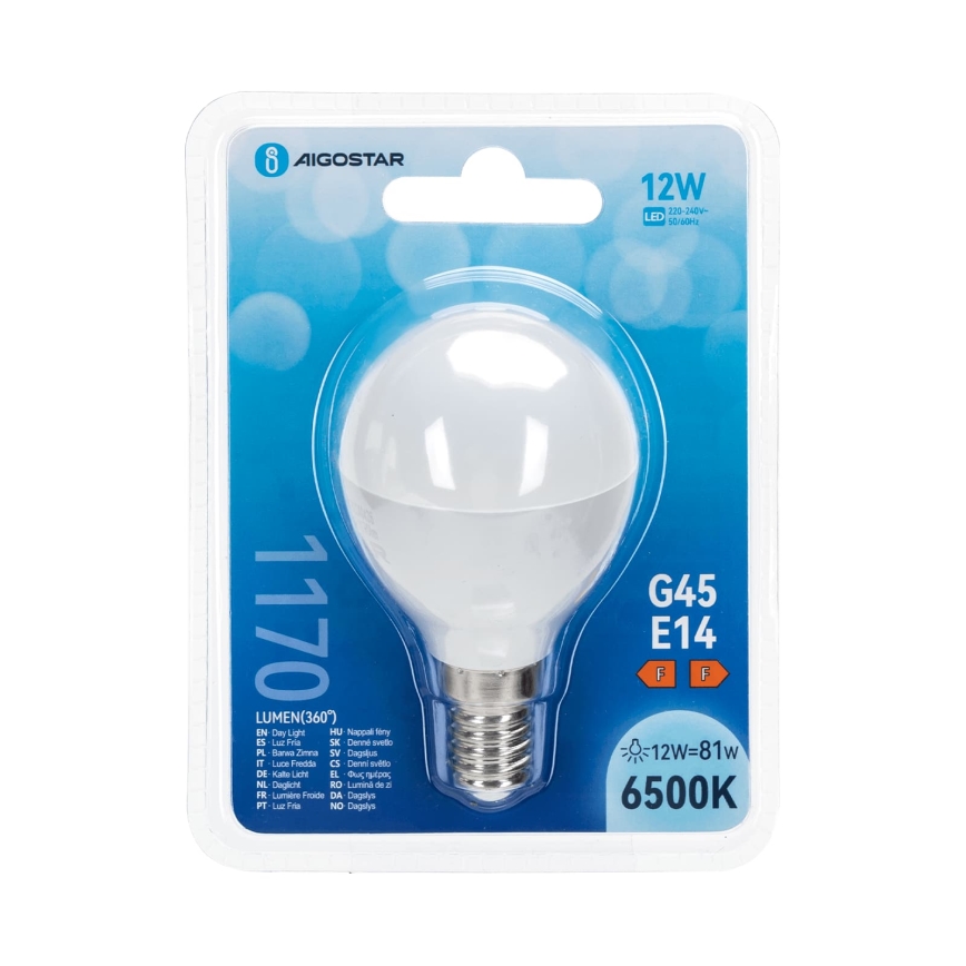 LED sijalica G45 E14/12W/230V 6500K - Aigostar