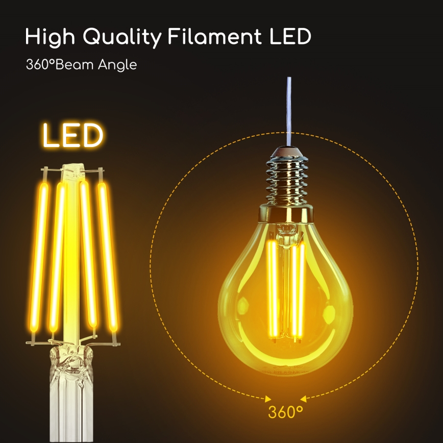 LED sijalica G45 E14/4W/230V 2700K - Aigostar