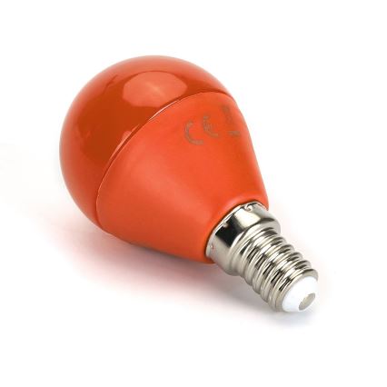 LED Sijalica G45 E14/4W/230V narandžasta - Aigostar