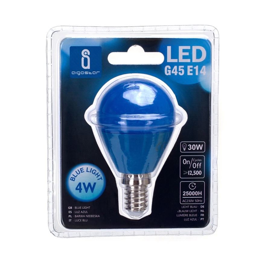 LED sijalica G45 E14/4W/230V plava - Aigostar