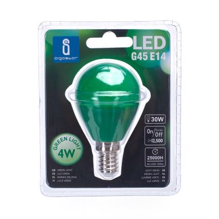 LED sijalica G45 E14/4W/230V zelena - Aigostar