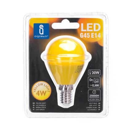 LED sijalica G45 E14/4W/230V žuta - Aigostar