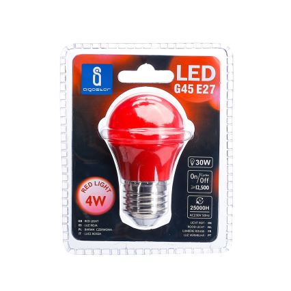LED sijalica G45 E27/4W/230V crvena - Aigostar
