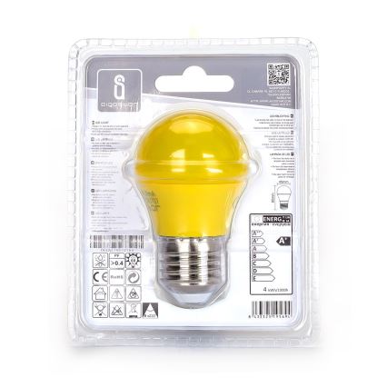 LED sijalica G45 E27/4W/230V žuta - Aigostar