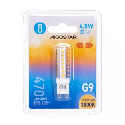 LED sijalica G9/4,8W/230V 3000K - Aigostar