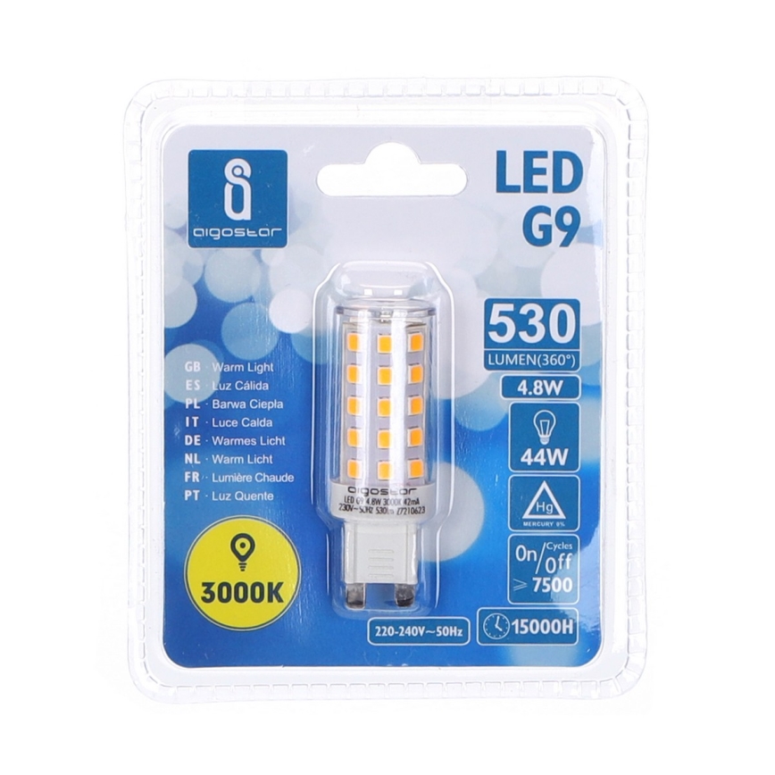 LED sijalica G9/4,8W/230V 3000K - Aigostar