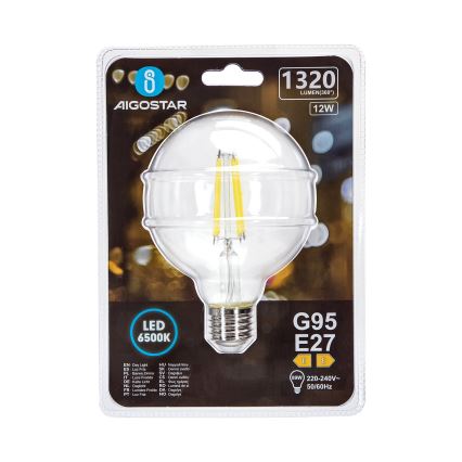 LED sijalica G95 E27/12W/230V 6500K - Aigostar