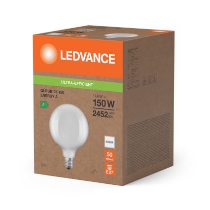 LED sijalica GLOBE CLASSIC FILAMENT G125 E27/11,6W/230V 4000K - Ledvance