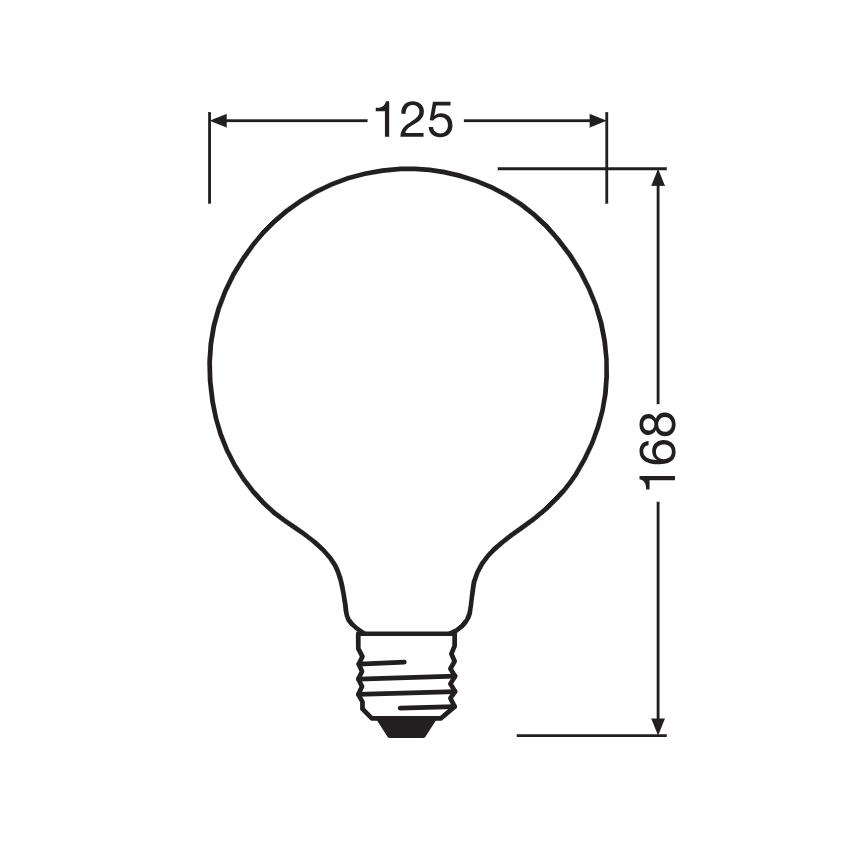 LED sijalica GLOBE CLASSIC FILAMENT G125 E27/11,6W/230V 4000K - Ledvance
