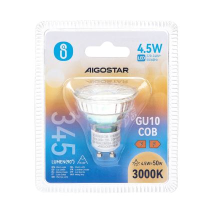 LED sijalica GU10/4,5W/230V 3000K - Aigostar