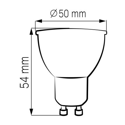 LED sijalica GU10/4,5W/230V 4000K crna