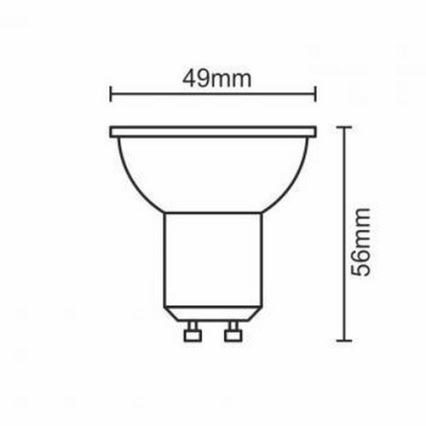 LED sijalica GU10/6W/230V 4000K crna
