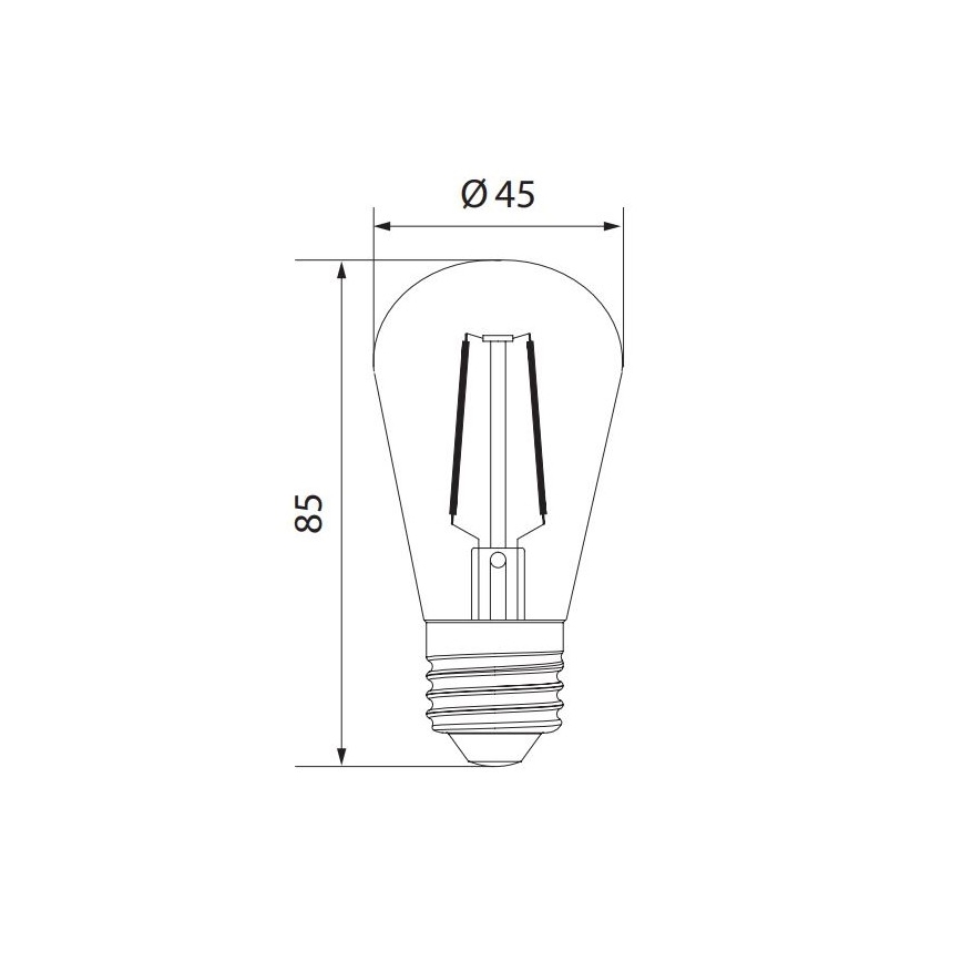 LED sijalica LEDSTAR CLASIC ST45 E27/1W/230V 3000K