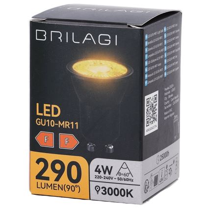 LED sijalica MR11 GU10/4W/230V 3000K 60° crna - BRILAGI