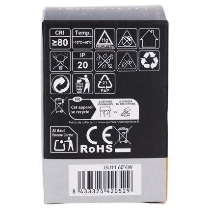 LED sijalica MR11 GU10/4W/230V 3000K 60° crna - BRILAGI