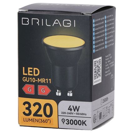 LED sijalica MR11 GU10/4W/230V 3000K crna - BRILAGI