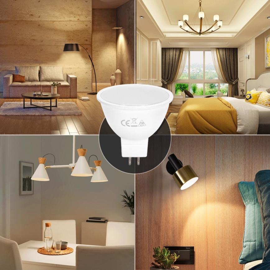 LED sijalica MR16 GU5,3/4W/12V 3000K - Aigostar