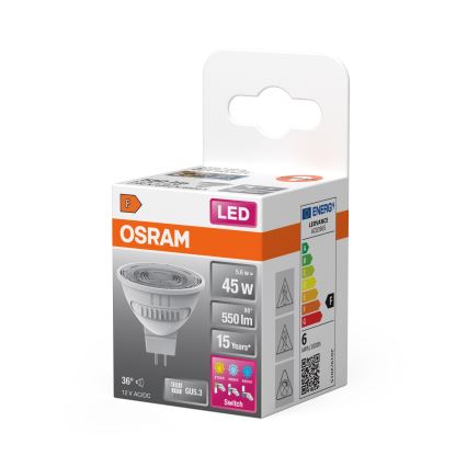 LED sijalica MR16 GU5,3/5,6W/12V 2700/4000/6500K 36° - Osram