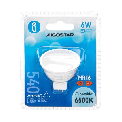 LED sijalica MR16 GU5,3/6W/12V 6500K - Aigostar