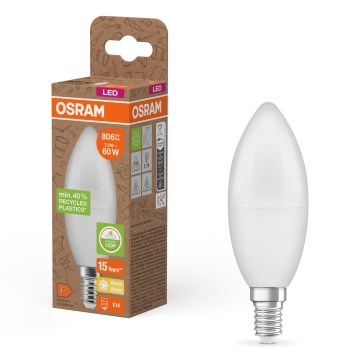 LED sijalica od reciklirane plastike B39 E14/7,5W/230V 2700K - Osram
