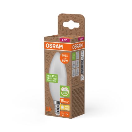 LED sijalica od reciklirane plastike B39 E14/7,5W/230V 2700K - Osram