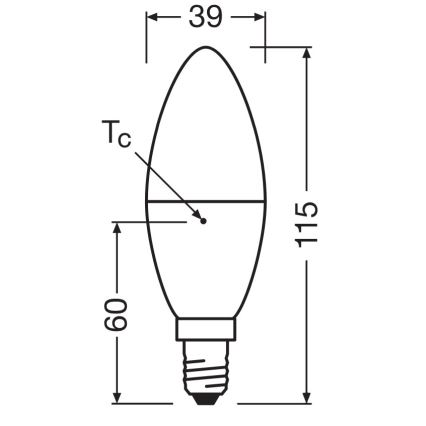 LED sijalica od reciklirane plastike B39 E14/7,5W/230V 2700K - Osram