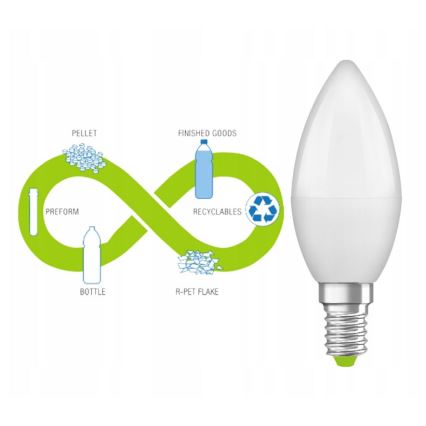 LED sijalica od reciklirane plastike B40 E14/4,9W/230V 4000K - Ledvance