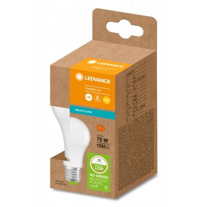 LED sijalica od reciklirane plastike E27/10W/230V 2700K - Ledvance