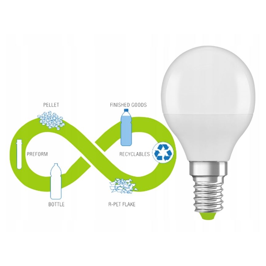LED sijalica od reciklirane plastike P45 E14/4,9W/230V 4000K - Osram