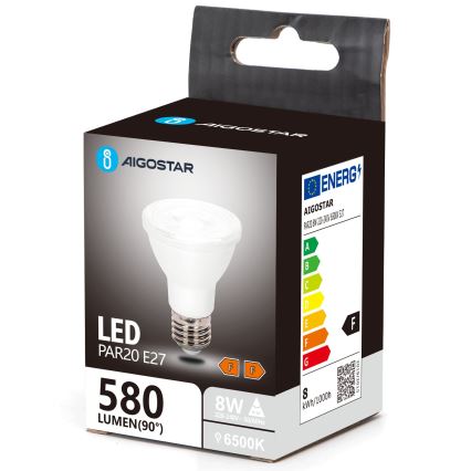 LED sijalica PAR20 E27/8W/230V 6500K - Aigostar