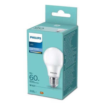 LED sijalica Philips A60 E27/8W/230V 6500K