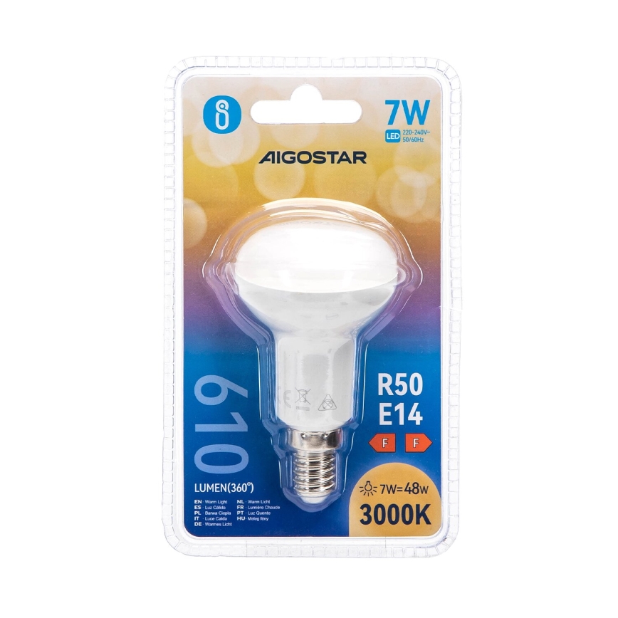 LED sijalica R50 E14/7W/230V 3000K - Aigostar