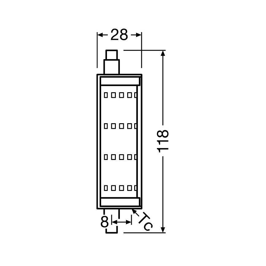 LED sijalica R7s/13W/230V 2700K 118 mm