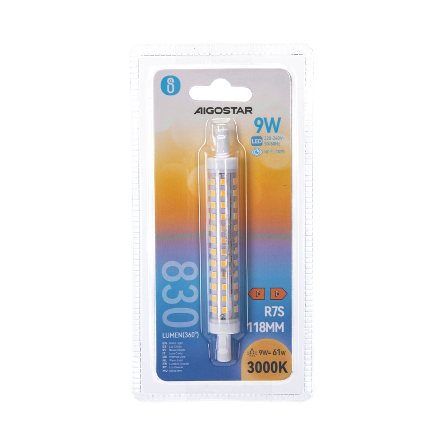 LED sijalica R7S/9W/230V 3000K - Aigostar