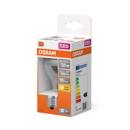 LED sijalica sa ogledalnim vrhom FILAMENT E27/6,5W/230V 2700K srebrna- Osram