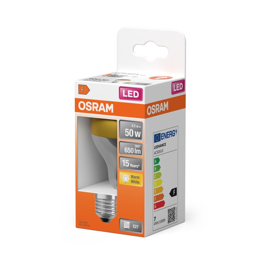 LED sijalica sa ogledalnim vrhom FILAMENT E27/6,5W/230V 2700K zlatna - Osram