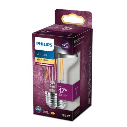 LED sijalica sa ogledalnim vrhom Philips DECO E27/4W/230V 2700K