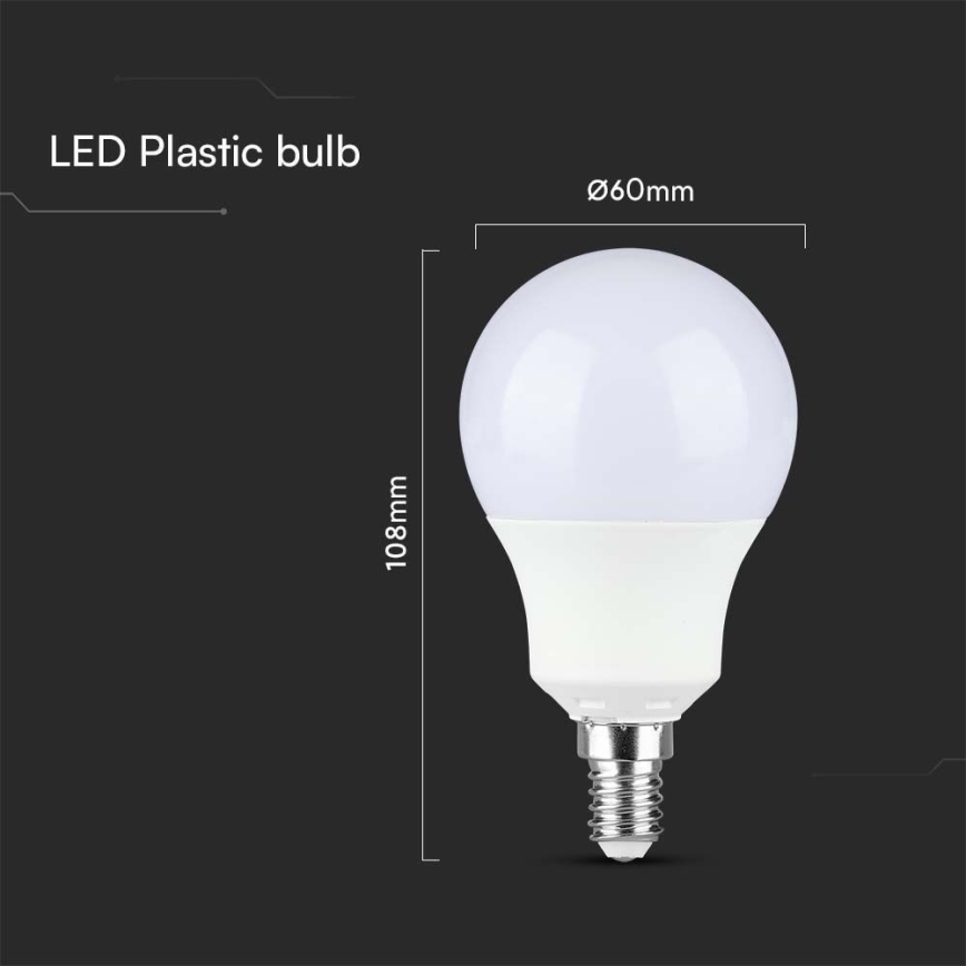 LED sijalica SAMSUNG CHIP A60 E14/8,5W/230V 3000K