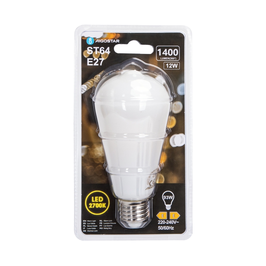 LED sijalica ST64 E27/12W/230V 320° 2700K - Aigostar