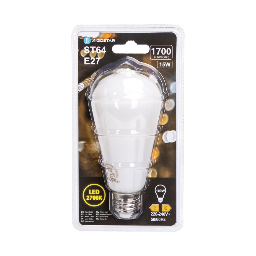LED sijalica ST64 E27/15W/230V 320° 2700K - Aigostar