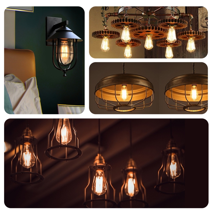 LED sijalica ST64 E27/4W/230V 2200K - Aigostar